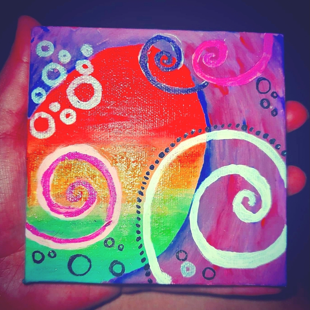 Abstract swirls painting